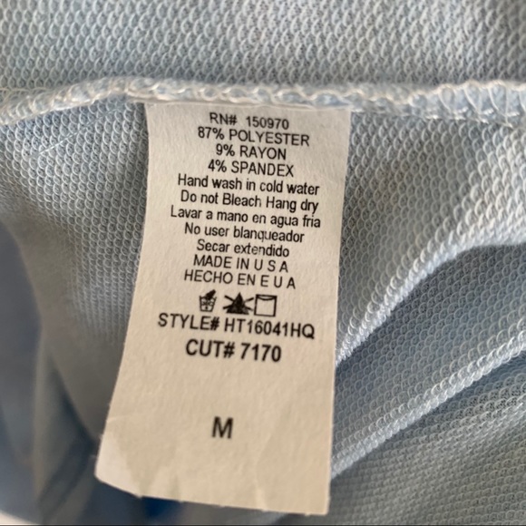 Hummingbird Blue Eyelet Lace Balloon Sleeve Top - Picture 6 of 6